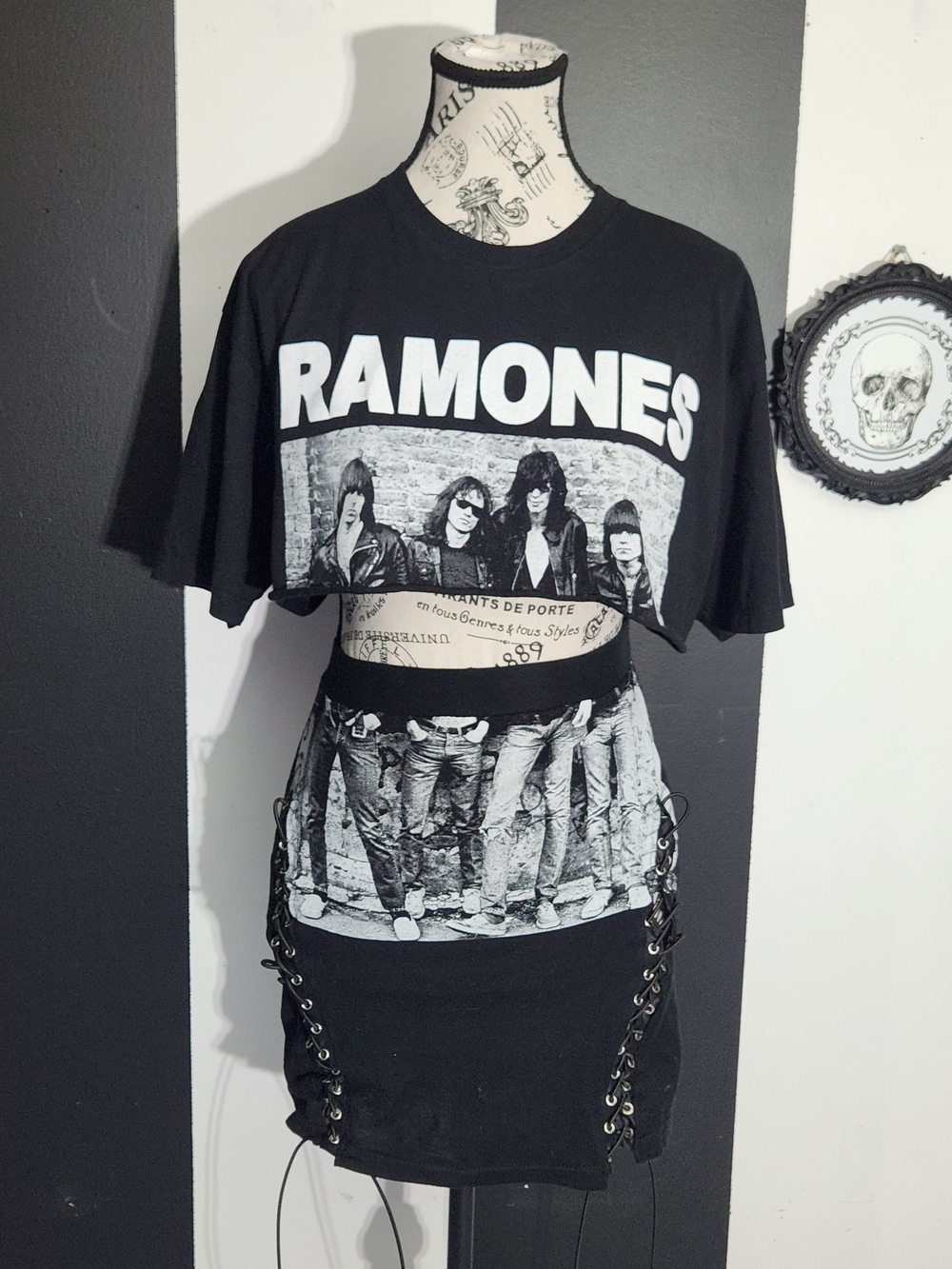 2 Piece Ramones Corset Set